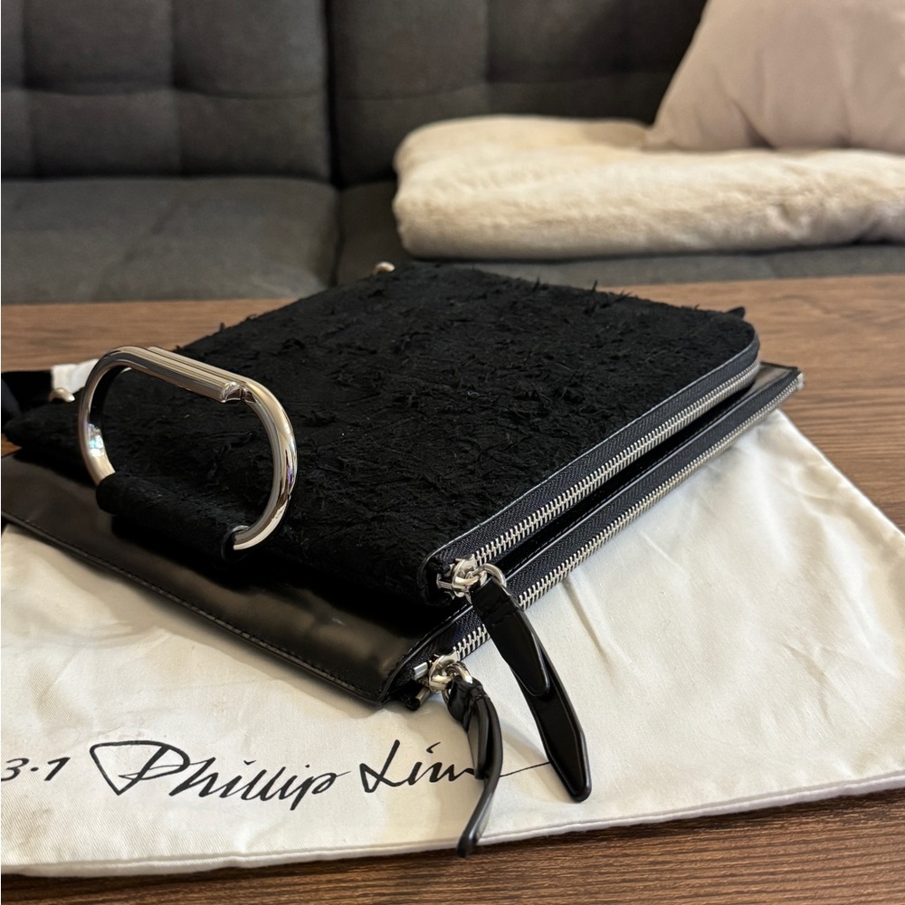 3.1 Phillip Lim Textured Black Wristlet